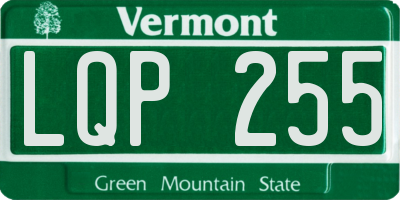VT license plate LQP255