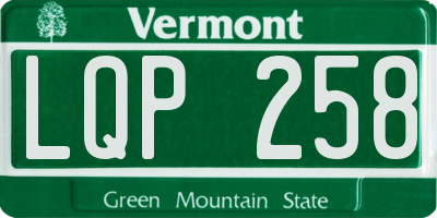 VT license plate LQP258