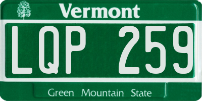 VT license plate LQP259