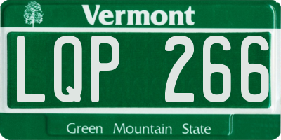 VT license plate LQP266
