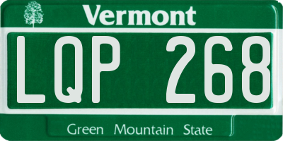 VT license plate LQP268