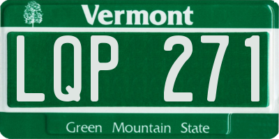 VT license plate LQP271