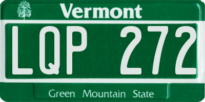 VT license plate LQP272