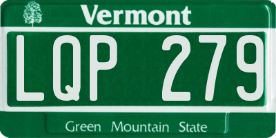 VT license plate LQP279