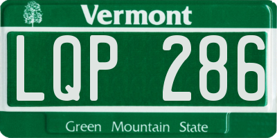 VT license plate LQP286