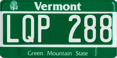 VT license plate LQP288