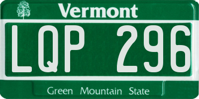 VT license plate LQP296