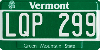 VT license plate LQP299
