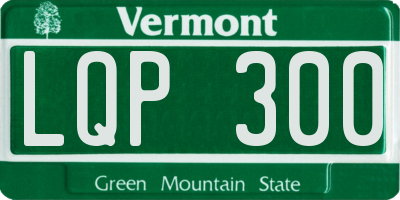 VT license plate LQP300