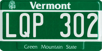 VT license plate LQP302