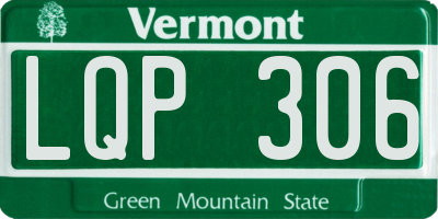 VT license plate LQP306