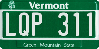 VT license plate LQP311
