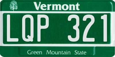 VT license plate LQP321