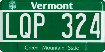 VT license plate LQP324