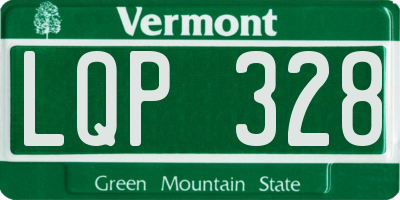 VT license plate LQP328