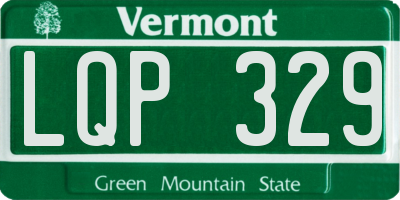 VT license plate LQP329
