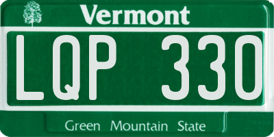 VT license plate LQP330