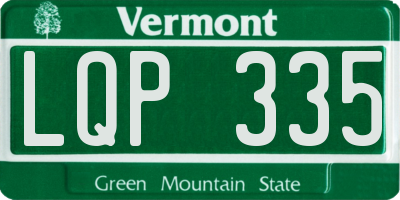 VT license plate LQP335