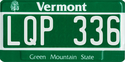 VT license plate LQP336