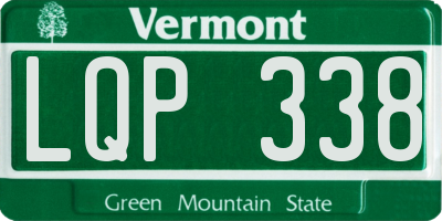 VT license plate LQP338