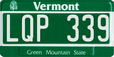 VT license plate LQP339