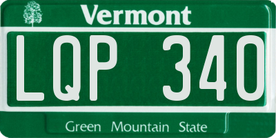 VT license plate LQP340