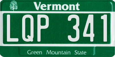 VT license plate LQP341