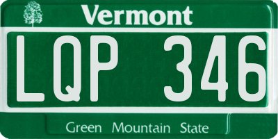 VT license plate LQP346