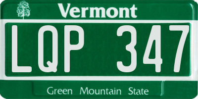 VT license plate LQP347