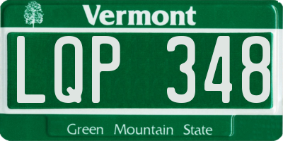 VT license plate LQP348