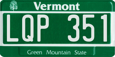 VT license plate LQP351