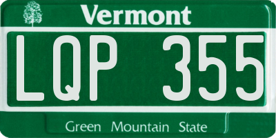 VT license plate LQP355