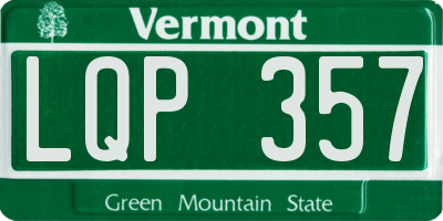 VT license plate LQP357