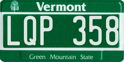 VT license plate LQP358