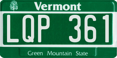 VT license plate LQP361