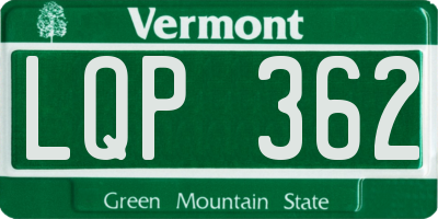 VT license plate LQP362