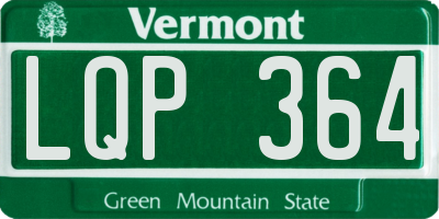 VT license plate LQP364