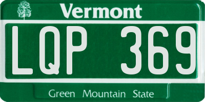 VT license plate LQP369