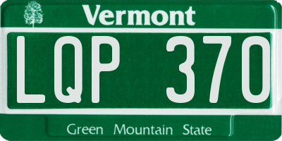 VT license plate LQP370
