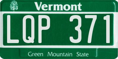 VT license plate LQP371