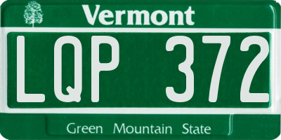 VT license plate LQP372