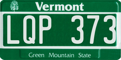 VT license plate LQP373
