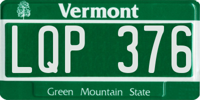 VT license plate LQP376
