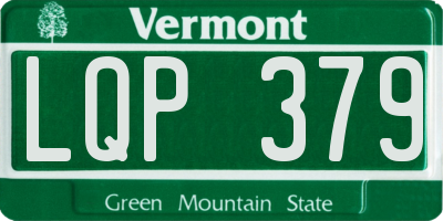 VT license plate LQP379