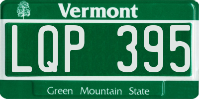VT license plate LQP395