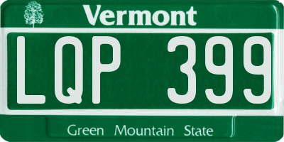 VT license plate LQP399