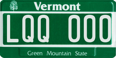 VT license plate LQQ000
