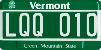 VT license plate LQQ010