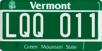 VT license plate LQQ011