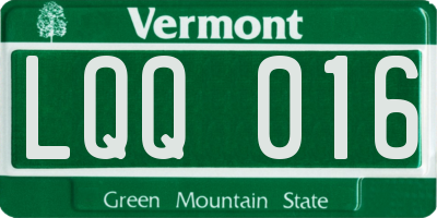 VT license plate LQQ016